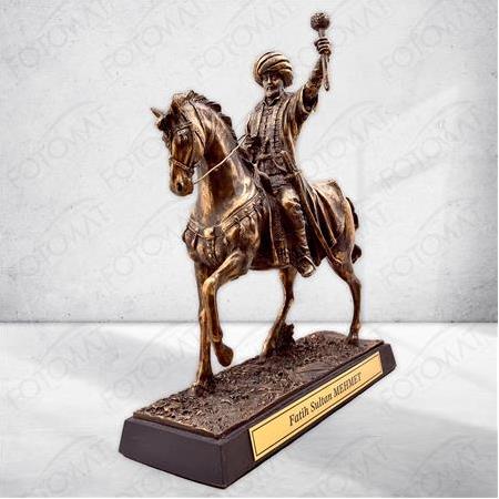 Fotomat Fatih Sultan Mehmet Heykeli Dekoratif Biblo
