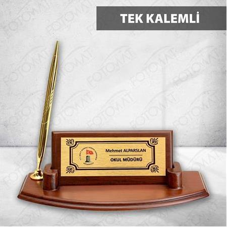 Fotomat Ahşap Masa İsimlik Müdür Doktor Avukat Masa İsimlik