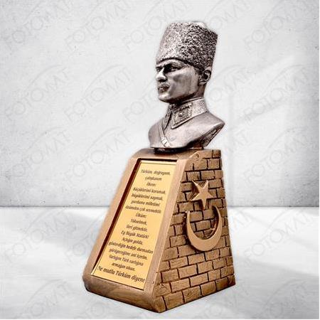 Fotomat Atatürk Büstü Heykeli Biblosu Figür