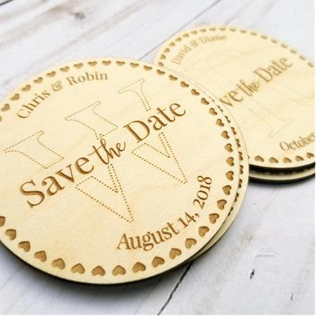 Fotomat 0001 Nişan Nikah Süsü Yuvarlak Lazer Kesim Magnet