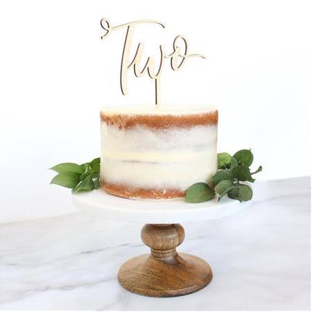 Fotomat 0015 Ahşap İki 2 Yaş Pasta Süsü Kesim