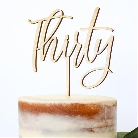 Fotomat 0015 Ahşap Otuz 30 Yaş Pasta Süsü Hediye Süpriz