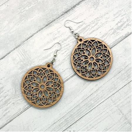 Fotomat 0016 Ahşap Takı Küpe Modern Küpe Dekoratif