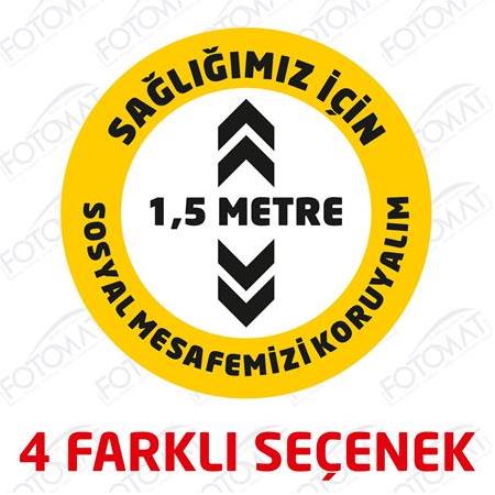 Sosyal Mesafe Zemin Etiketi Uyarı Etiketi Zemin İçin