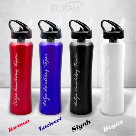 Fotomat Baskılı Su Matarası Suluk İç Dış Çelik Matara