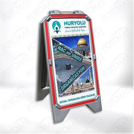 Fotomat Ayaklı Aç Kapa A Duba Tabela Reklam Panosu (Baskılı)