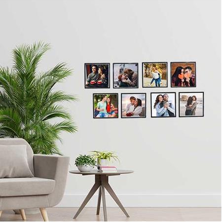 Fotomat Dekoratif Yapışan Sök Tak Kare Çerçeve - Siyah 3'lü Paket