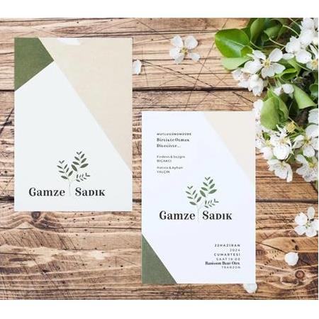 Fotomat Ezel Davetiye 1014 - Düğün Nişan Davetiyesi