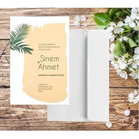Fotomat Ezel Davetiye 1021 - Düğün Nişan Davetiyesi