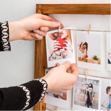 Fotomat Ahşap Mandallı Anı Çerçeve Hasır İpli Çerçeve