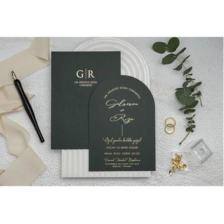 Fotomat 9372 Erdem Ekonom Düğün Nişan Davetiyesi