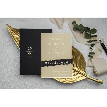 Fotomat 9281 Erdem Ekonom Düğün Nişan Davetiyesi