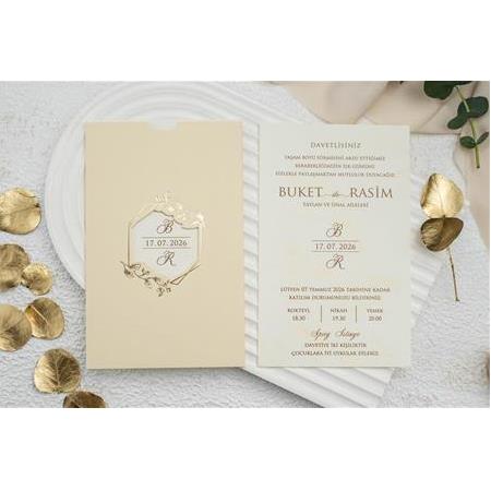 Fotomat 9154 Erdem Ekonom Düğün Nişan Davetiyesi