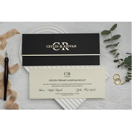 Fotomat 9259 Erdem Ekonom Düğün Nişan Davetiyesi