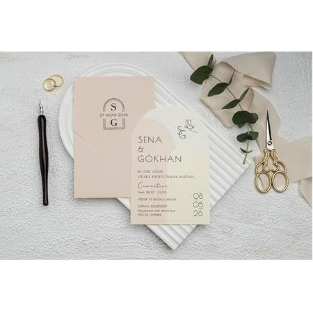 Fotomat 9357 Erdem Ekonom Düğün Nişan Davetiyesi