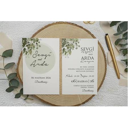 Fotomat 9302 Erdem Ekonom Düğün Nişan Davetiyesi