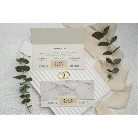 Fotomat 9244 Erdem Ekonom Düğün Nişan Davetiyesi