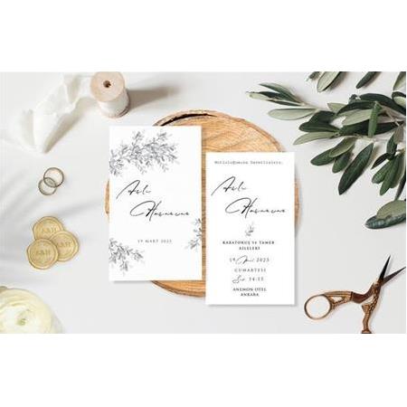 6211 Carmen Eco Düğün Nişan Davetiyesi Fotomat