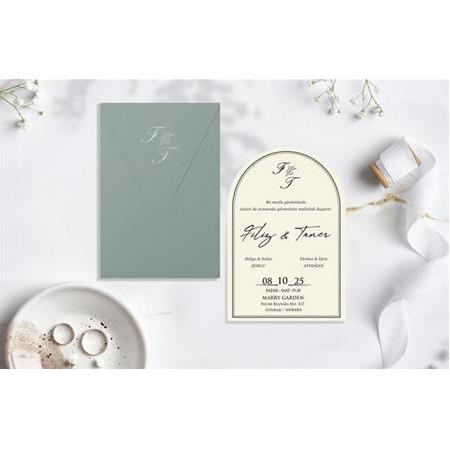 6254 Carmen Eco Düğün Nişan Davetiyesi Fotomat