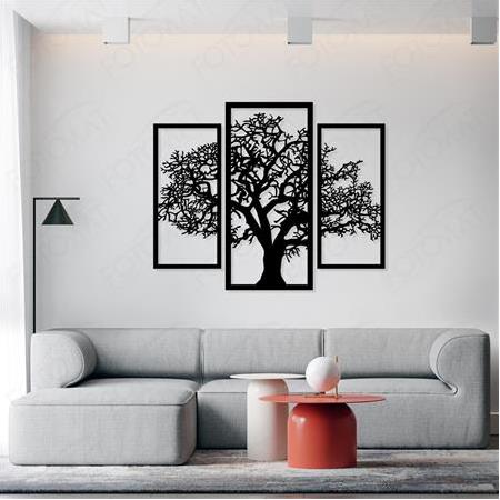 Fotomat Ahşap Parçalı Ağaç Duvar Tablosu Dekoratif Tablo