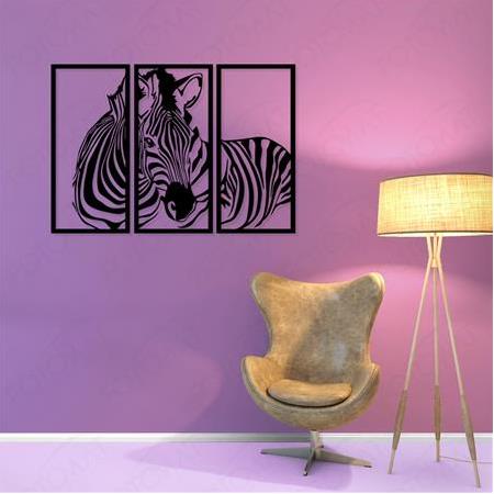 Fotomat Ahşap Zebra Dekoratif Duvar Tablosu Zebra Tablosu